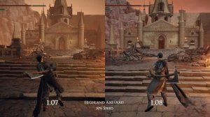 Elden Ring 1.07 vs 1.08 Attack Speed Buff Comparison