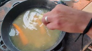 Уха в казане из речной рыбы. Рецепт!