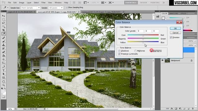 Экстерьер в 3ds max с нуля. Часть 19. "Постобработка"