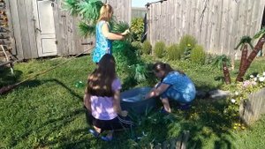 Пальма из пластиковых бутылок. Вечнозеленое растение.