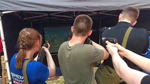 Пример работы мобильного лазерного тира