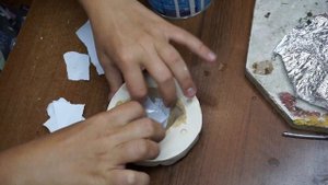 Бумажный пупс из папье маше с гипсовой формы. Голова.