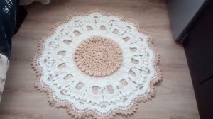 Вязаные ковёр крючком "Великолепный". Scandinavian rug, crochet rug,crochet carpet, ,mandala rug.