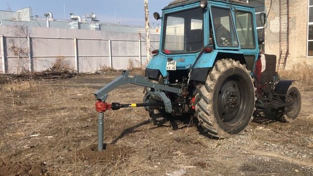 Буровая установка с приводом от ВОМ для МТЗ-82 смотреть онлайн