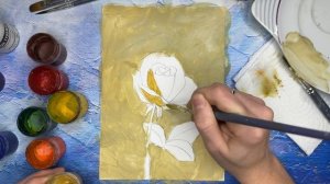 Как нарисовать розу гуашью