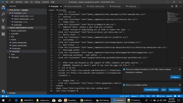 How to Create Campus Management System Step by Step Using CORE PHP PART 1 (Installing AdminLTE )