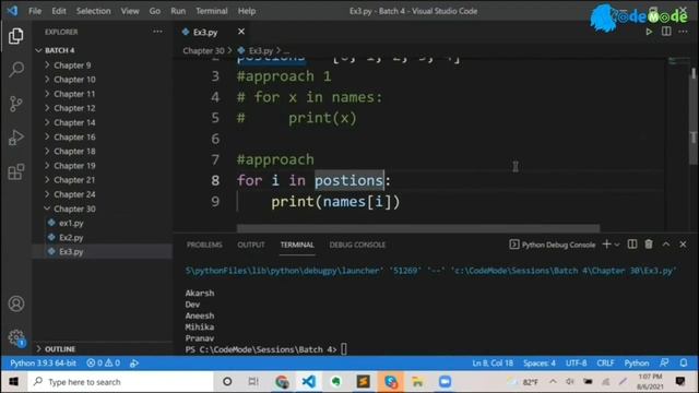 List iteration in Python | How to iterate a list in Python | CodeMode