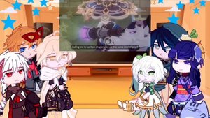 { Genshin impact react to scaramouche}the wanderer / lazy / short like my mom /
