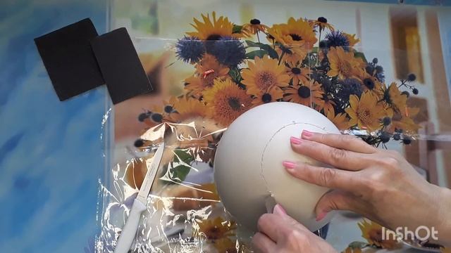 Как можно из гипса и шара сделать Вазу. How can you make a Vase from gypsum and ball. Гипстен Ваза. смотреть онлайн