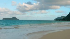 4K Relaxing Waves Oahu Beach, Hawaii - 3 HOUR Ocean Sounds - Ambience Soundscapes