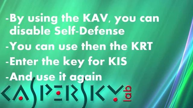 SOLVED: Can't disable Self-Defense in Kaspersky Internet Security+ KRT + Key ( KIS & KAV) смотреть онлайн