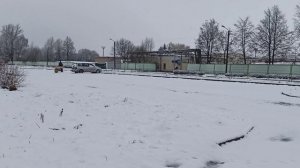 самоходная тележка с двигателем от бензотриммера.