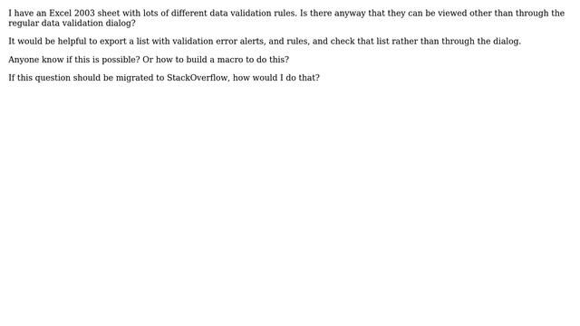 Where is data validation text stored in Excel? смотреть онлайн