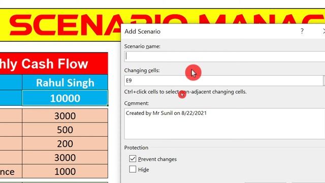 #30 MS Excel 2019 | Scenario Manager | What if Analysis | In Hindi | By Sunil Sir | CSC