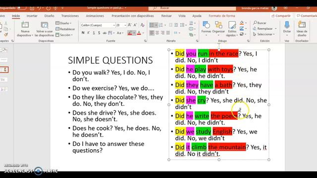 Simple questions in Past 1 смотреть онлайн