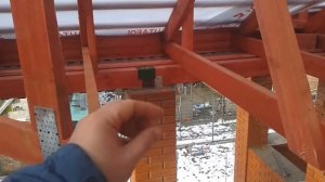 Крепление мауэрлата, балки без промежуточной опоры на 9 метров, жесткий каркас вальмовой крыши