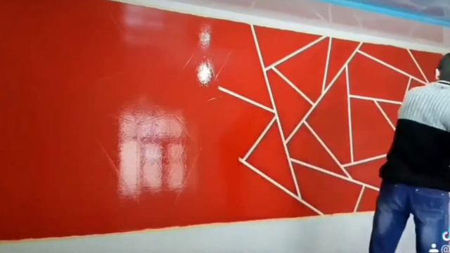 Геометрическая покраска стен - это очень дешевый способ!