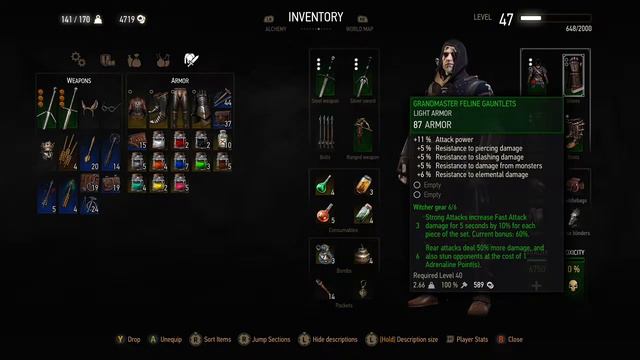 The Witcher 3: Grandmaster Feline gear смотреть онлайн