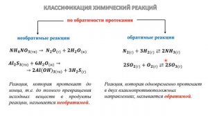 Классификация химических реакций. Закон сохранения массы и энергии.