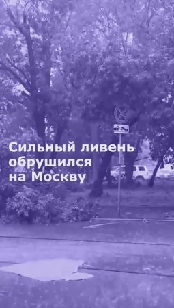 Сильный ливень обрушился на Москву