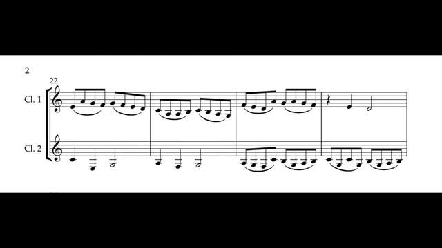 Easy Clarinet Duet: Pachelbels Canon in D