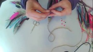 Как закрепить перья для ловца снов