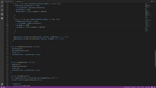 Learn how to create "Pop Balloons" game using Javascript and Phaser (Part 2):added (i)timer(ii)bomb