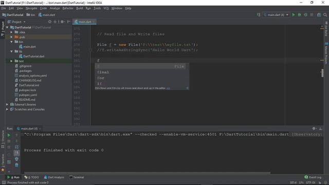 Read and Write File - Dart Programming смотреть онлайн