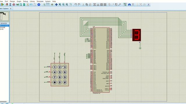 lab 5 - Key Pad simulation Proteus 8 Professional Schematic Capture смотреть онлайн