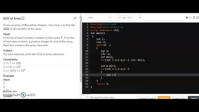GCD of Array | Competitive Programming | Basic Math | Hacker earth | Coding By Fun