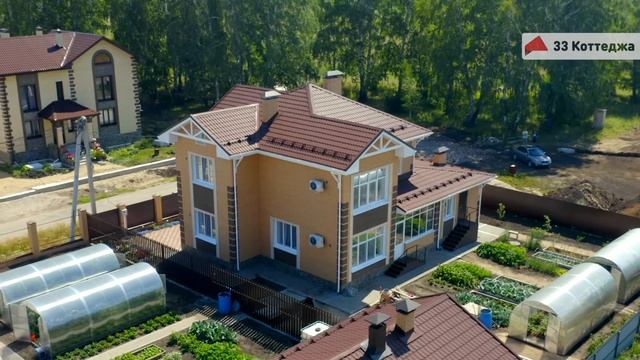 Коттедж из газобетона площадью 192 м2 в пос. Пушкино.