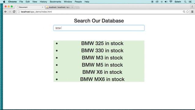 JavaScript AJAX & PHP 013 - Running our Application смотреть онлайн