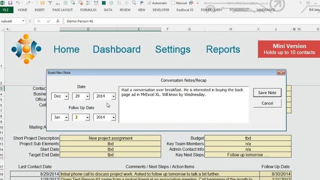Excel - How To Create CRM In Excel - with W5T - Episode 1944