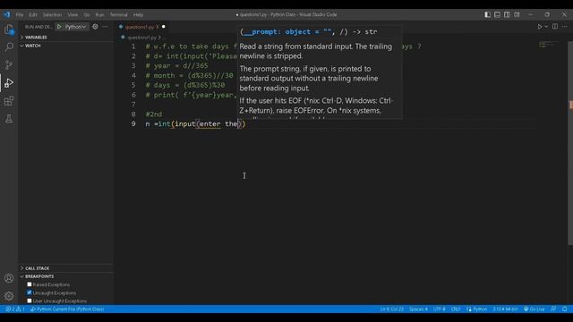 Python Tutorial - How to Take Days from User and Display Year, Month, and Days | PYTHON | CODEGOURA