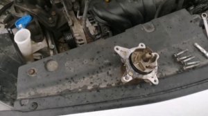 Замена помпы солярис,рио(своими руками), Hyundai Solaris pump replacement