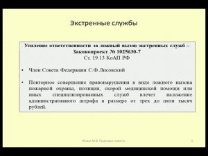 Ответственность за ложный вызов экстренных служб / a false call to emergency services