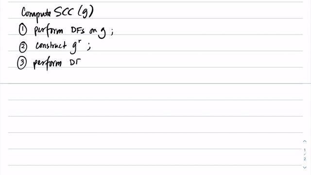 Graph Algorithms: Depth-First Search (DFS): Strongly Connected Components