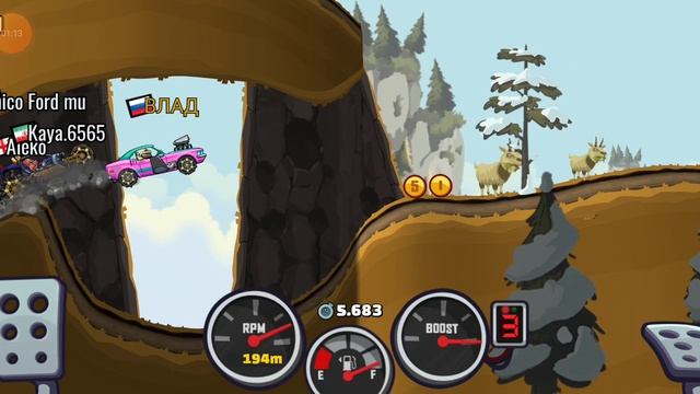 Hill Climb Racing 2 - Горные мосты. Маслкар