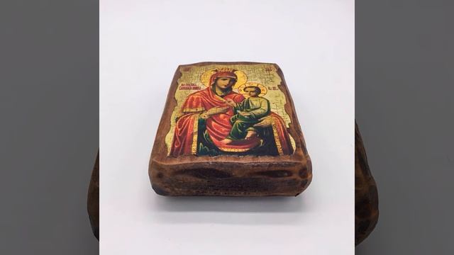 Видео иконы в мешковине Богородицы СКОРОПОСЛУШНИЦА ДАРЫ АФОНА смотреть онлайн