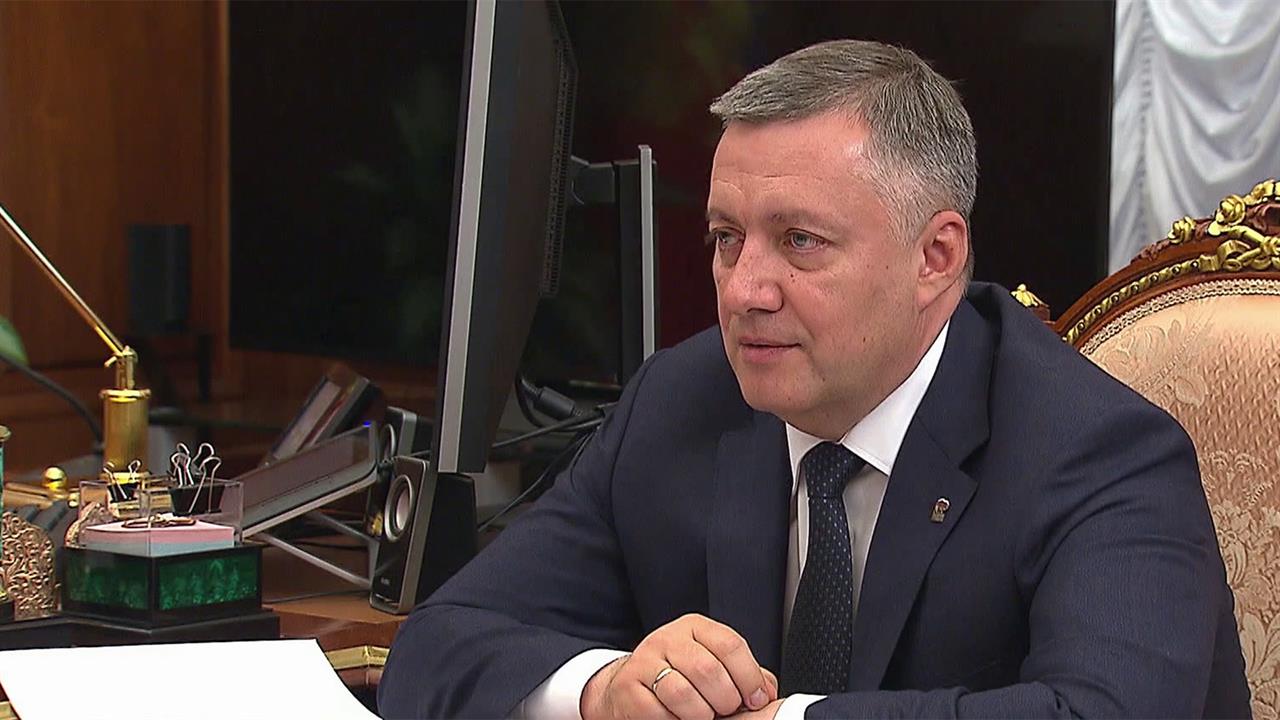 Владимир Путин провел рабочую встречу с губернатором Иркутской области Игорем Кобзевым