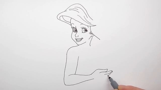 How to Draw Disney Princess Ariel Step by Step ❤ Draw The Little Mermaid смотреть онлайн