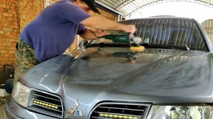 Полная полировка авто Мицубиси Каризма часть 2. Какая муторная работа.