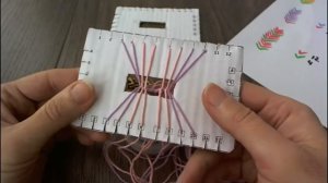 Шнур кумихимо плоский с узором "шеврон"