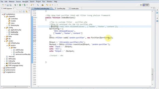 Phalcon Framework - Bài 54 Lọc dữ liệu HTML PURIFIER - Part 09 смотреть онлайн