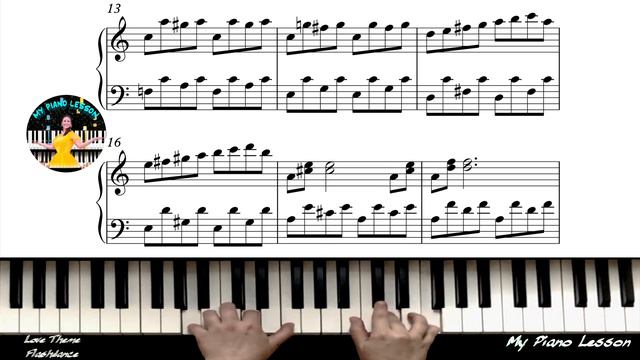 Flashdance - Love Theme - Piano Tutorial by Marina Kirova + Free Piano Sheet Music