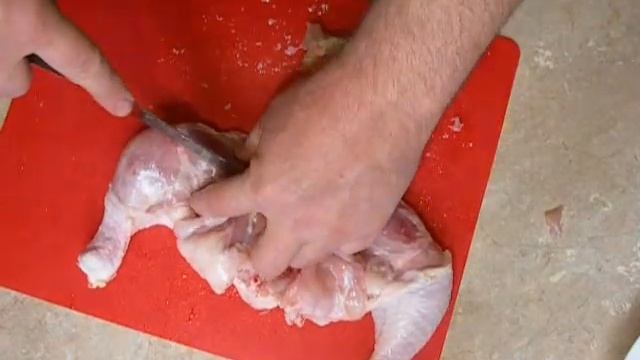 Разделка курицы на филе