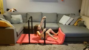 Practising Gymnastics on my Parallette Bars!