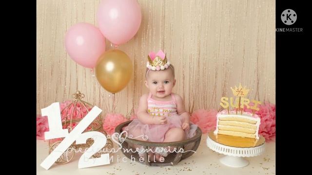 Half Birthday Baby Photoshoot ideas at Home | 6 month baby photoshoot ideas| Monthly Baby Photoshoo смотреть онлайн
