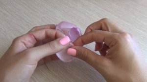 Пион из атласных лент. Мастер класс