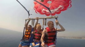 Катание на парашюте над морем Турция 2015